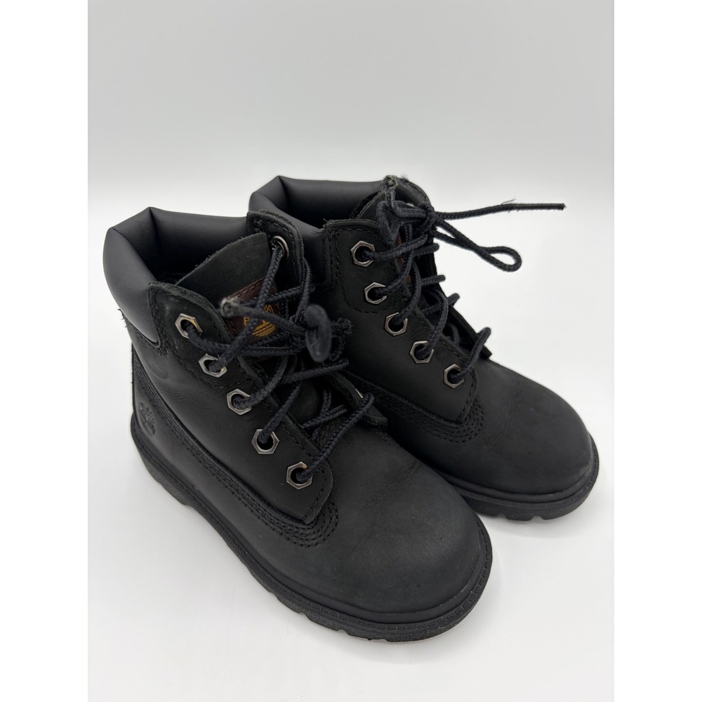 Timberland Toddler 6 Inch Premium Waterproof Boot Black Nubuck 10810 Size 7T